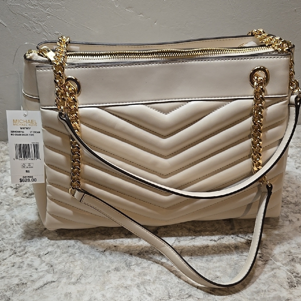 Michael Kors Cream Quilted Women's Bag